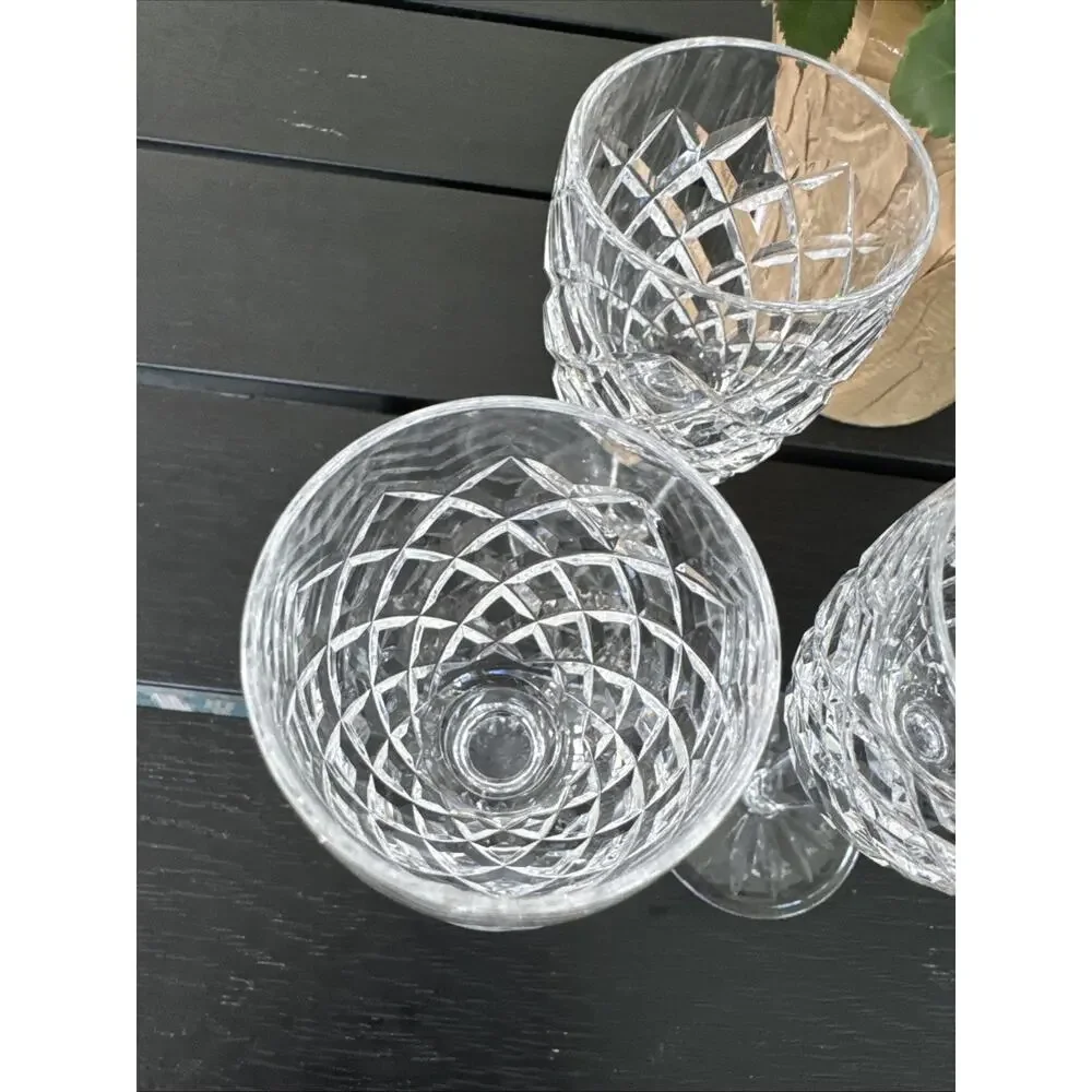 Waterford Crystal COMERAGH 5-1/4” Sherry Small Wine Goblet Glass 4oz ~ 3 Pc Set